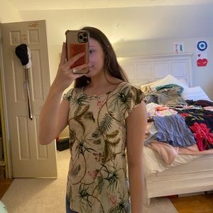 H&M jungle tree pattern top